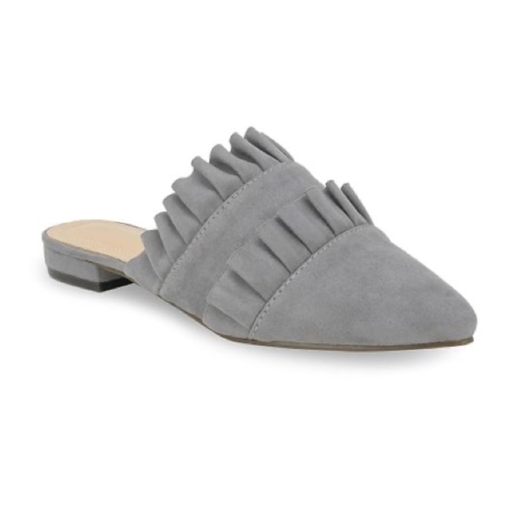 Chase + Chloe Ruffle Mules